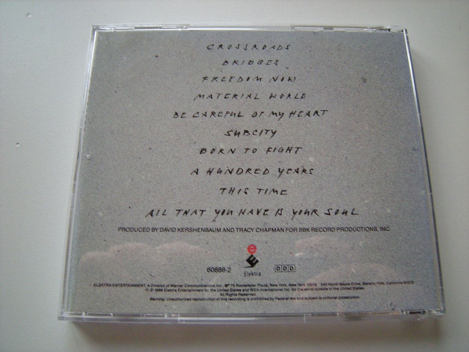 CD: TRACY CHAPMAN - Cross Roads – Usato da Basel venduto da Ceebee62 1