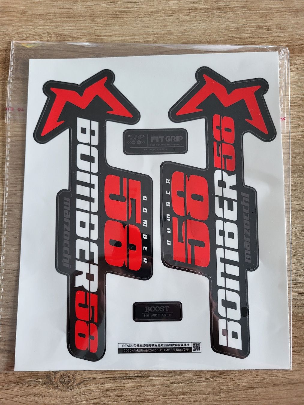 Marzocchi Pezzi di ricambio: Sticker Marzocchi Bomber 58 – Nuovo e nell'imballaggio originale da Bulle venduto da Kriss24