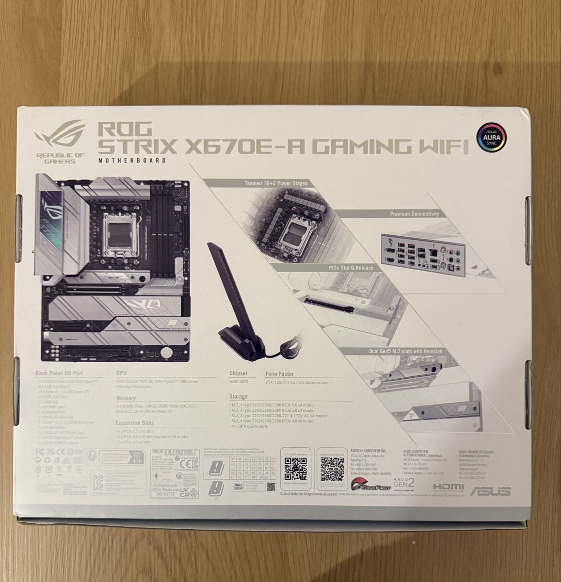 Componenti elettronici: ASUS ROG Strix X670E-A Gaming WiFi + Ryzen 9 7950X3D – Nuovo (secondo la descrizione) da Riehen venduto da k3mdo 1