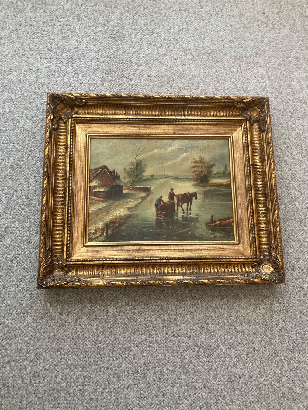 Dipinti: Winterlandschaft, Oelbild auf Leinwand – Usato da Mönthal venduto da bossma