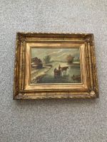 Winterlandschaft, Oelbild auf Leinwand