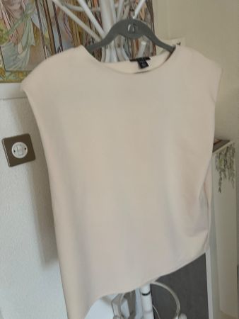 Top court AMISU épaulettes beige L été