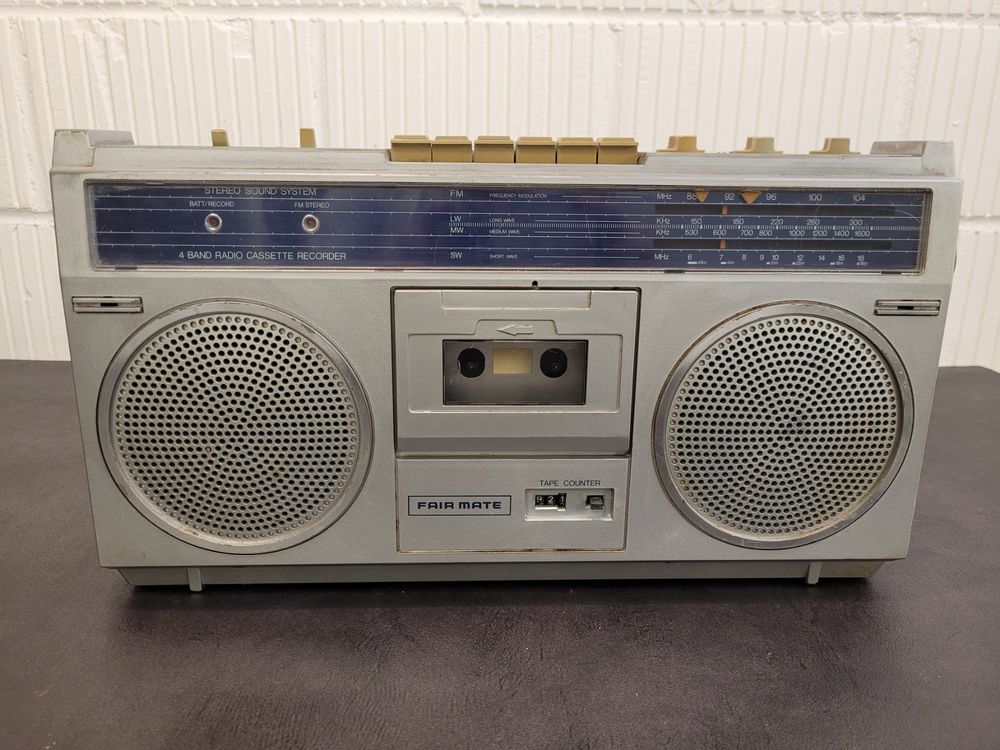 Poste Radio Cassette Schneider TR8457 – Ghettoblaster Boombox Vintage, Pour Pièces