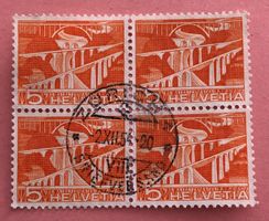 4 er Block Nr.298 mit Vollstempel Zürich