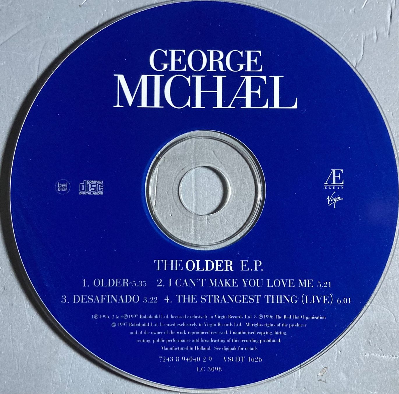 CD: GEORGE MICHAEL - THE OLDER E.P. – Usato da Poliez-Pittet venduto da Newtown-Records 1