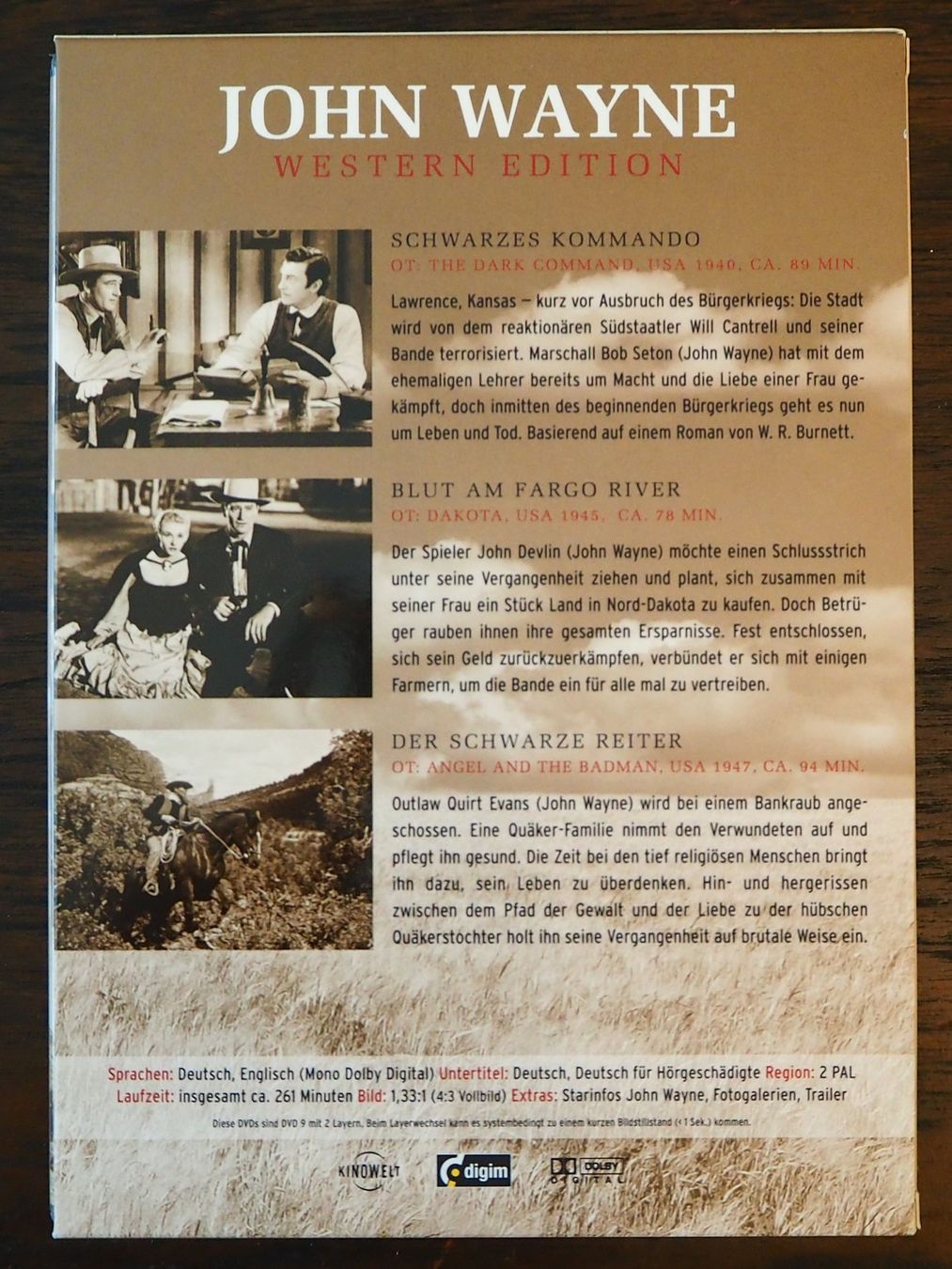 Tutti i DVDs: John Wayne - Sammlung / 6 Filme in 2 Boxen – Usato da Chur venduto da dluli 4