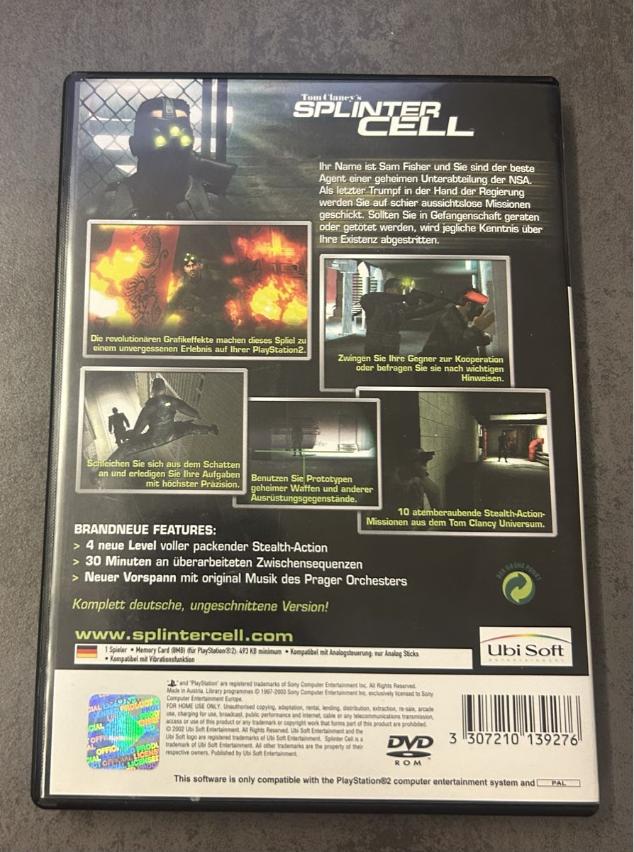 Giochi: Tom Clancy‘s Splinter Cell PS2 Game – Usato da ulisbach venduto da efbtr 2