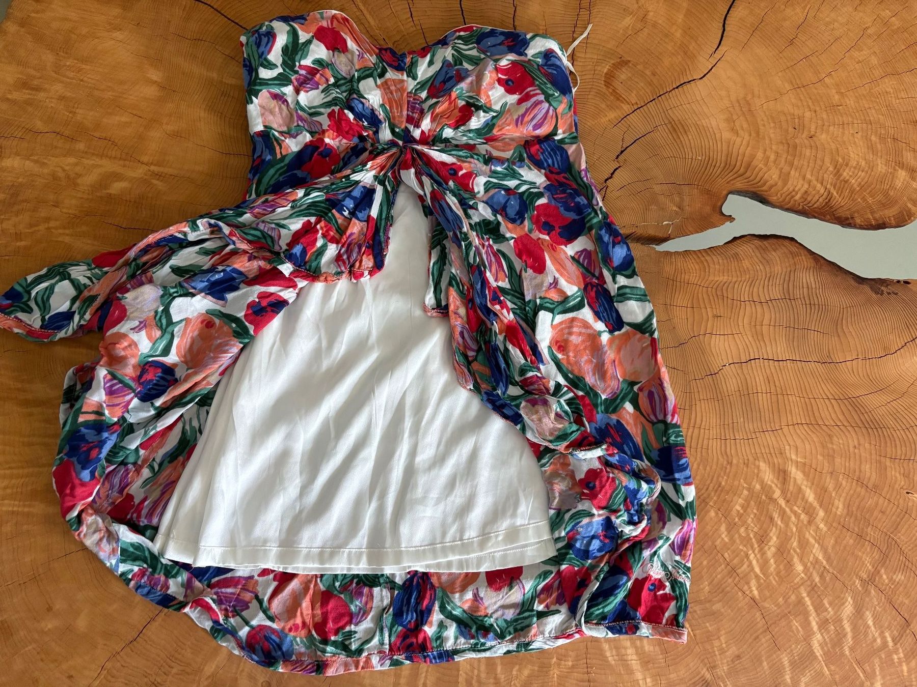 Pepe Jeans Kleider: Robe bustier fleurs PEPE JEANS | Bustierkleid Perlen Gr. L – Gebraucht aus Zürich von AnnaSa 6