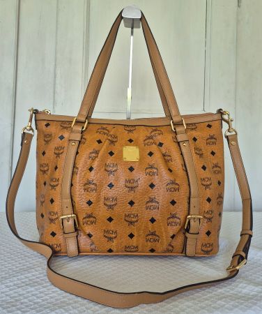 MCM Crossbody Shopper, Size M