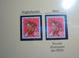 Abart 1966 **, Juventute Fuchs, "Punktmuster über Erni"