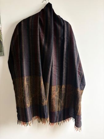 Pure Wool Paisley Pattern Scarf, Multi-colored