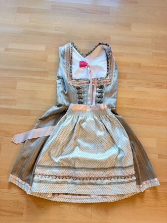 Dirndl Krüger Madl beige rosa Grösse 38 neuwertig