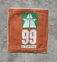 Original Schweizer Autobahnvignette 1999 mit Trägerpapier