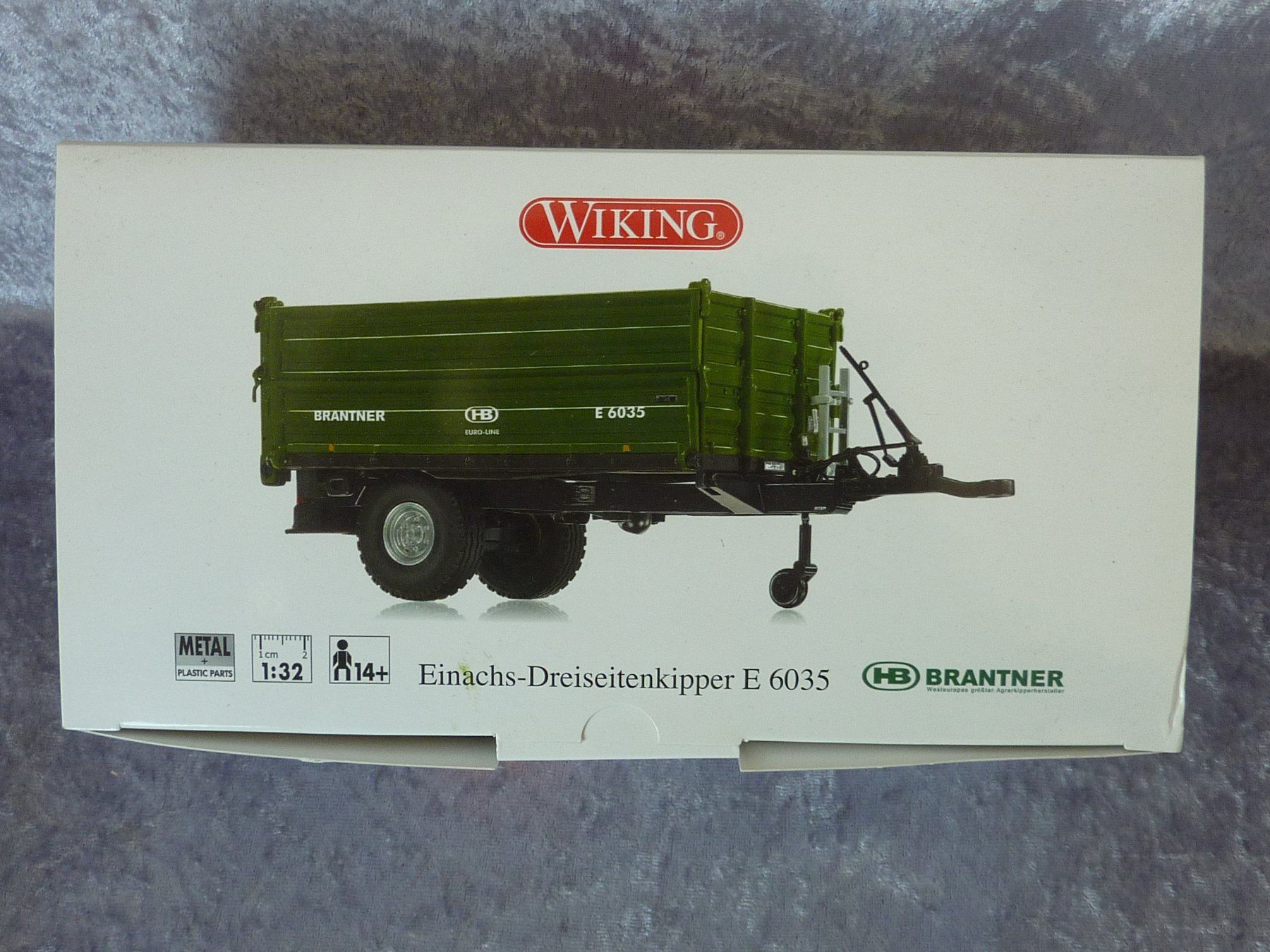 Wiking Modellautos: HB Brantner Einachs-Dreiseitenkipper E6035  1:32 – Neu (gemäss Beschreibung) aus Dürrenäsch von modellautos4you