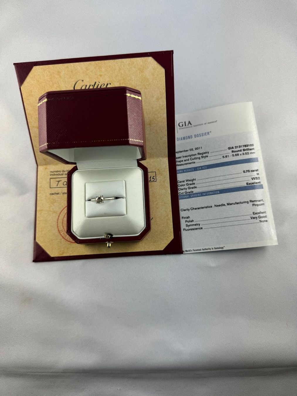 Cartier Anelli: CARTIER SOLITAIRE TAILLE 51 – Usato da Pully venduto da Occasions-luxe.Golay 5