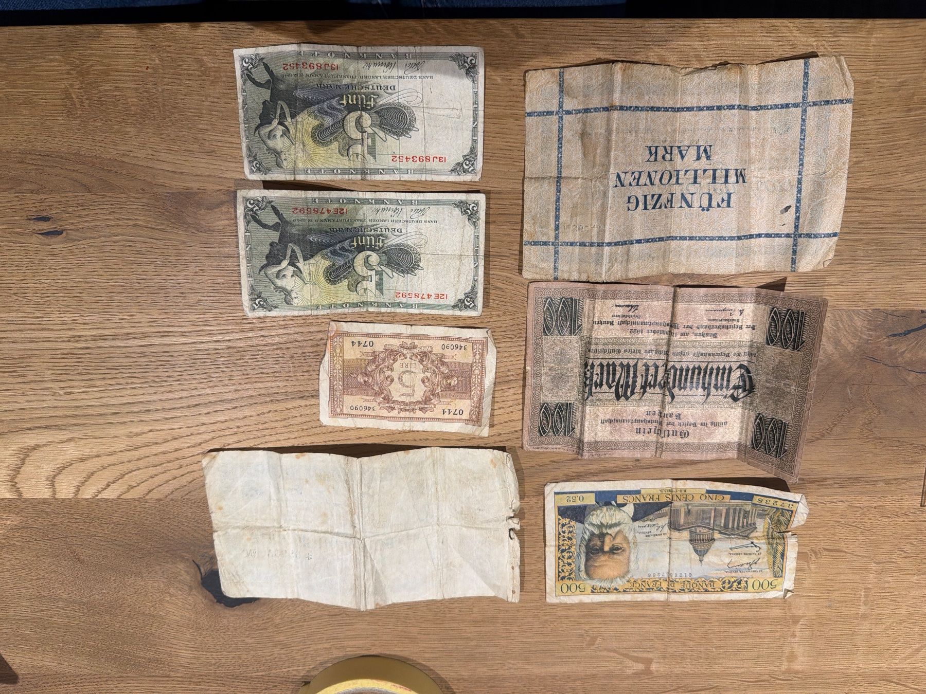 Banconote: (2818) 7x alte Banknoten – Usato da Rüthi (Rheintal) venduto da erdnuessli1 1