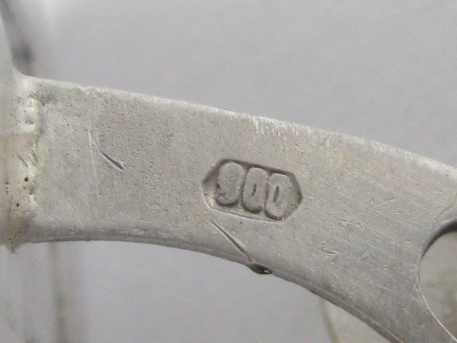 Gemelli: Antik Manschettenknöpfe Silber 900 fein ziseliert – Usato da Ermatingen venduto da Decovin 5