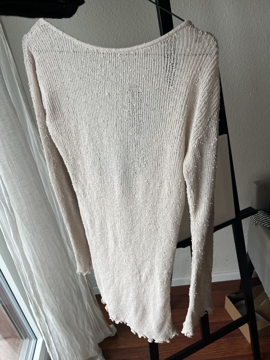 Vestiti: Backless beige mini dress, ruffled sleeve – Usato da Cham venduto da max_q5dz 3