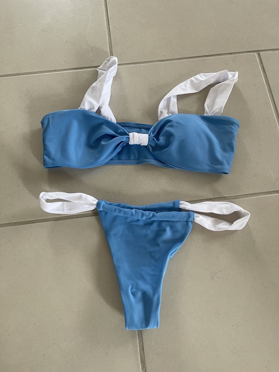 Costumi da bagno & Bikini: Schicker Bikini blau/weiss Gr. M Neu – Nuovo (secondo la descrizione) da Bassersdorf venduto da Sandy456 1