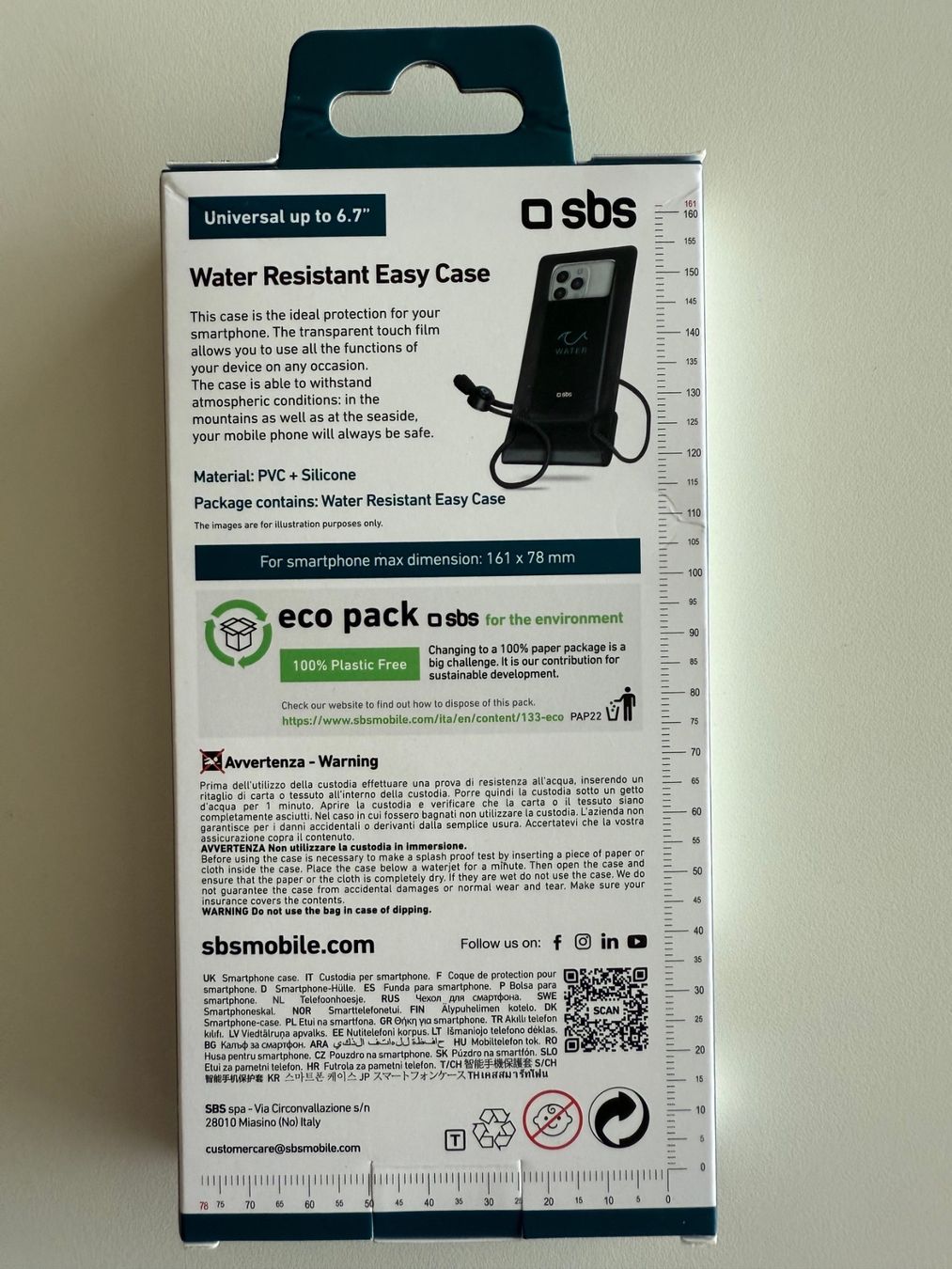 Cover & Protezioni schermo: SBS Water Resistant Easy Case 6.7'' – Nuovo e nell'imballaggio originale da St-Gingolph venduto da GoldenKeys 1