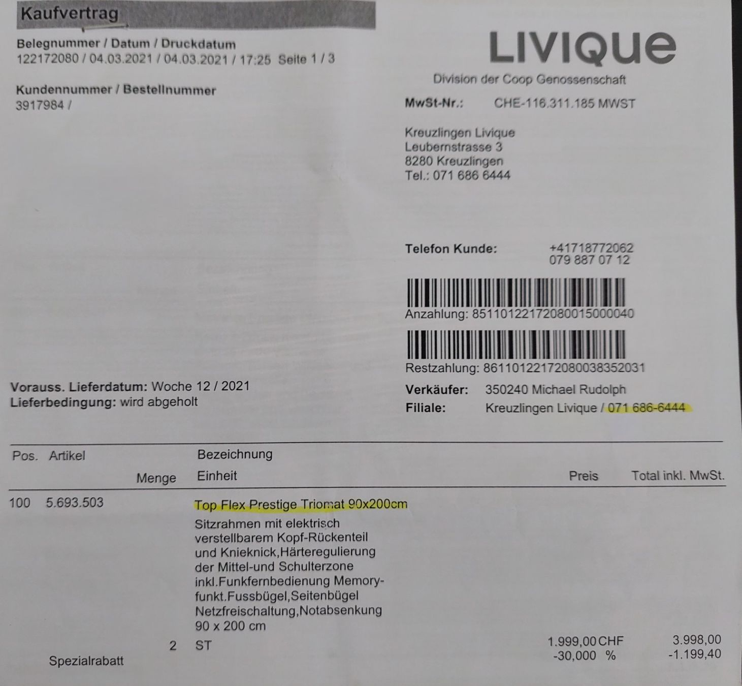 Livique Matratzen: Matrazen inkl. elektrische Lattenröste – Gebraucht aus Berg TG von Peti58 2