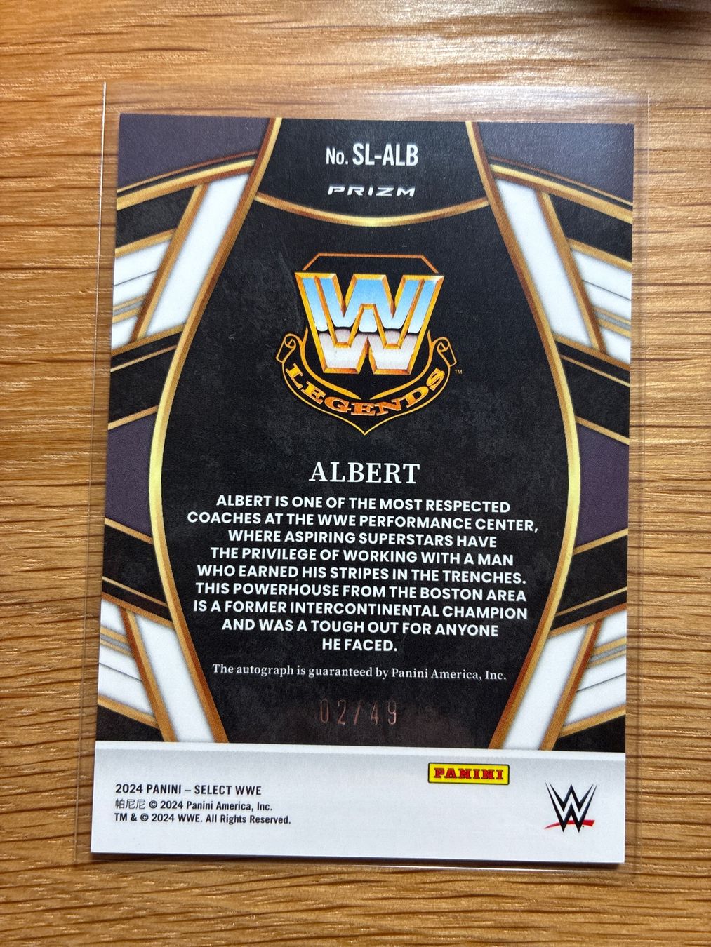 Topps Carte collezionabili: Panini WWE Albert Autogramm /49 – Usato da Wangenried venduto da Garagara 1