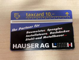 Privat Taxcard mit Aufdruck Hauser AG
