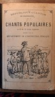 Chants Populaires Neuchâtel - Livre Ancien 1892