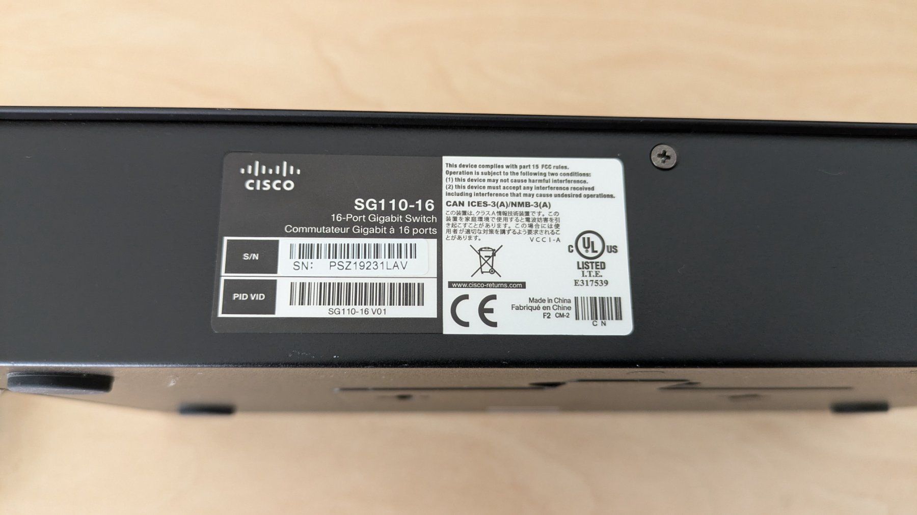 Cisco Hub & Switch: Cisco 16-Port Gigabit Switch - SG110-16 – Usato da Staufen venduto da Fleby84 2
