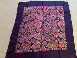 Seidenschal mit Paisley Muster, Vintage 65 x 65