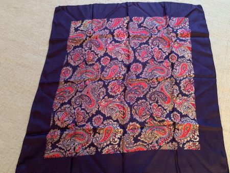Seidenschal mit Paisley Muster, Vintage 65 x 65