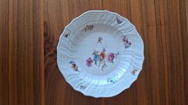 6 Meissen Teller Blumen Knaufschwerter 1850-1924 I. Wahl