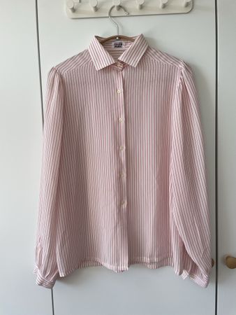 Vintage RODIER Paris Bluse rot-weiss gestreift ca Gr M