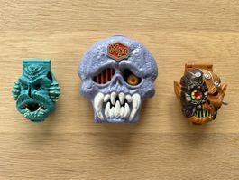3x Mighty Max Skull Dungeon Bluebird Vintage