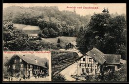 AK Ochlenberg, Gasthaus und Postablage Stauffenbach, Fachwer