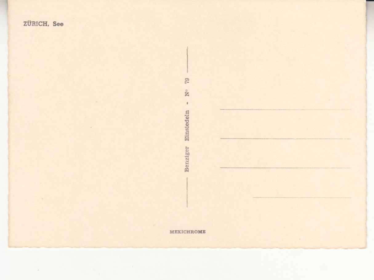Ansichtskarten: Zürich ca. 1960 – Gebraucht aus Bürglen TG von StampGraf 1