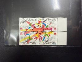 CH 150 Jahre Bundesstaat 1998 4er Block ET gestempelt