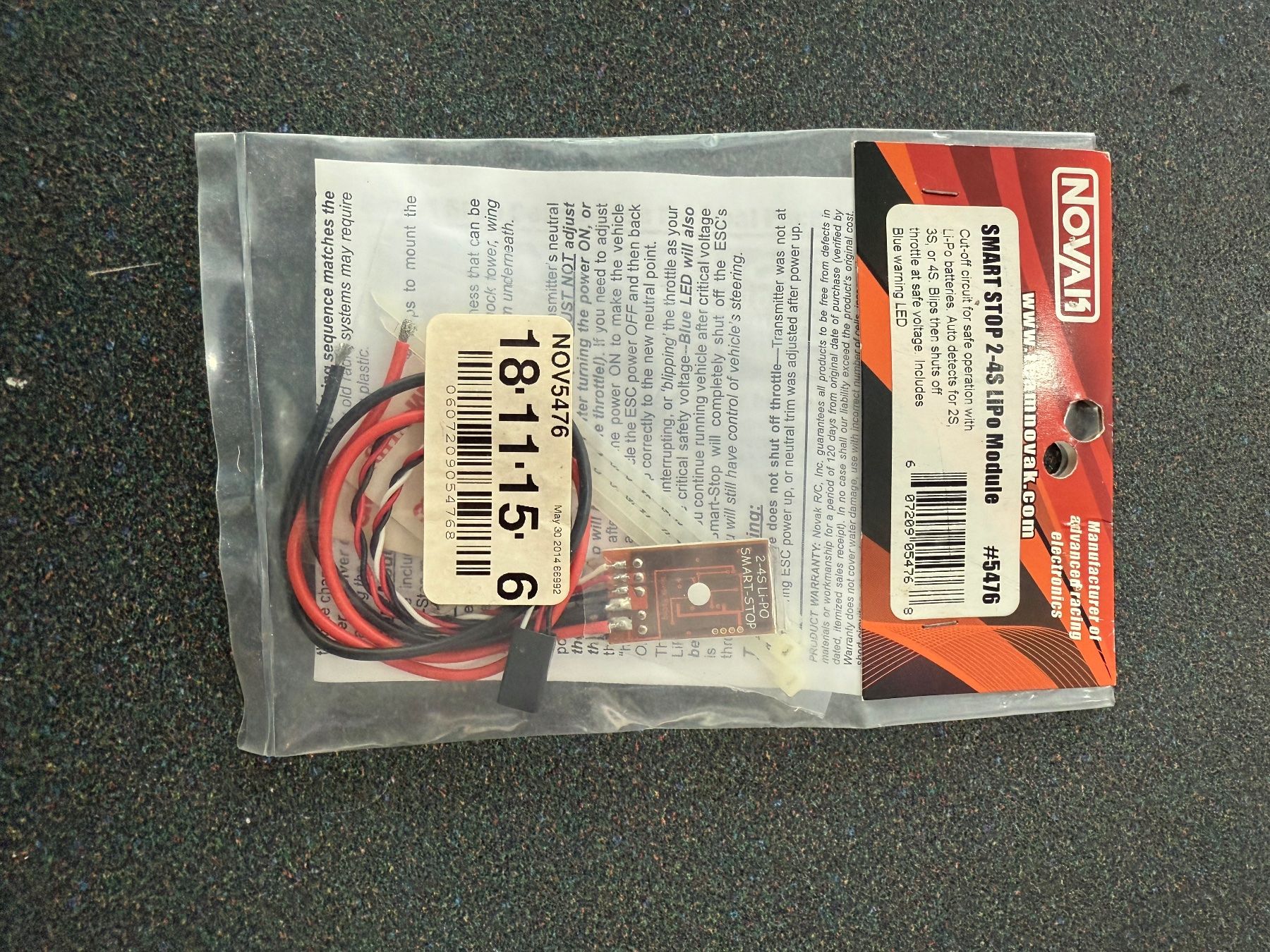 Modellismo RC: Novak 5476 Smart-Stop Auto-Detect 2S-4S Lipo Cut-Off Module – Usato da Chiasso venduto da Carrara-Modellismo