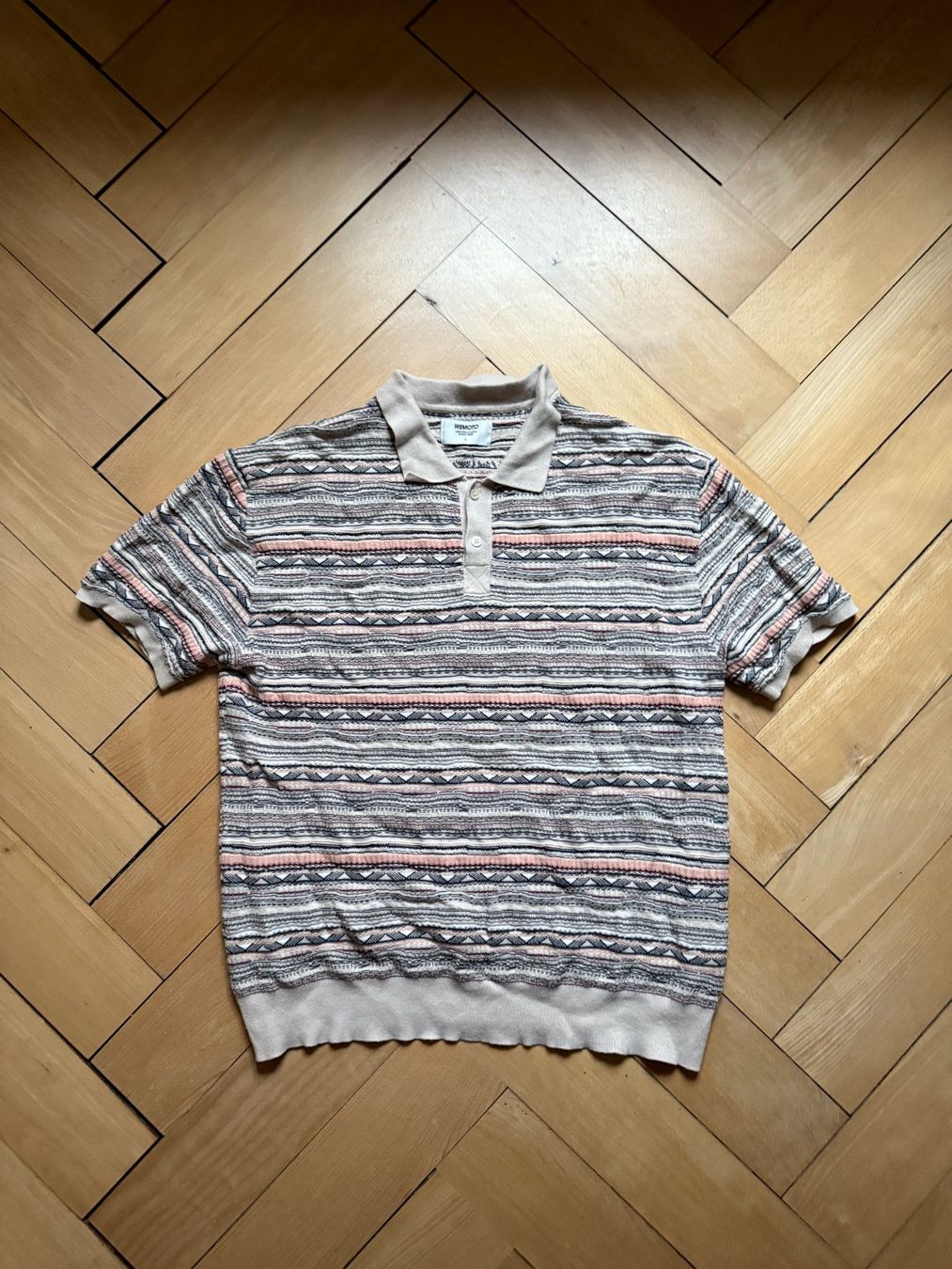 Magliette Polo: WEMOTO - Polo Strickshirt beige gemustert L – Usato da Zürich venduto da Diazaio