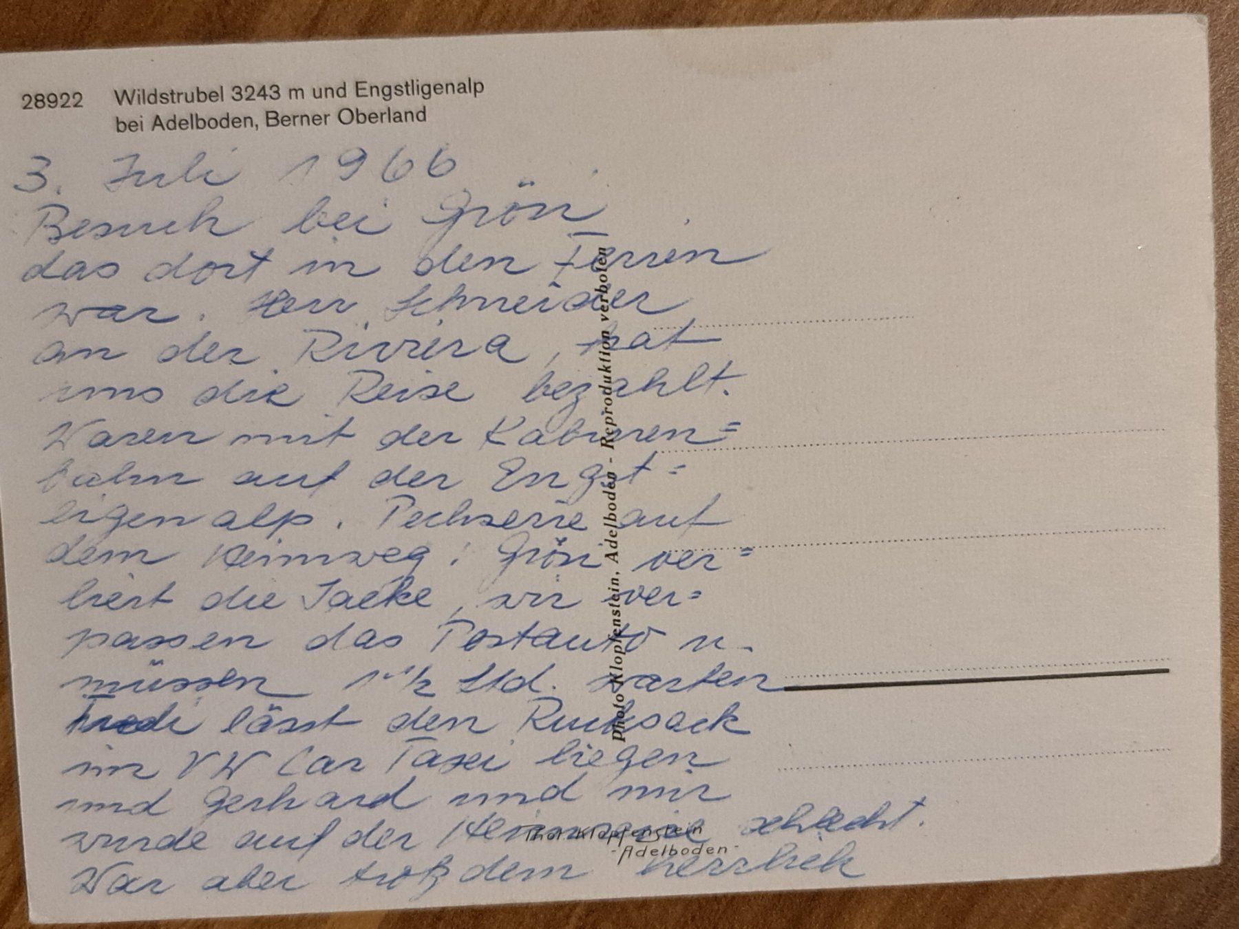 Cartoline postali: Ansichtskarte Wildstrubel bei Adelboden – Nuovo e nell'imballaggio originale da Dintikon venduto da Vexi 1