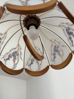 Vintage Hängelampe mit Blumenmuster - Top Zustand!