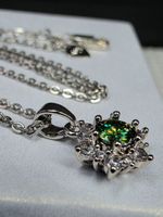 Collier argent avec diamant de moissanite de 0,5 ct certifié