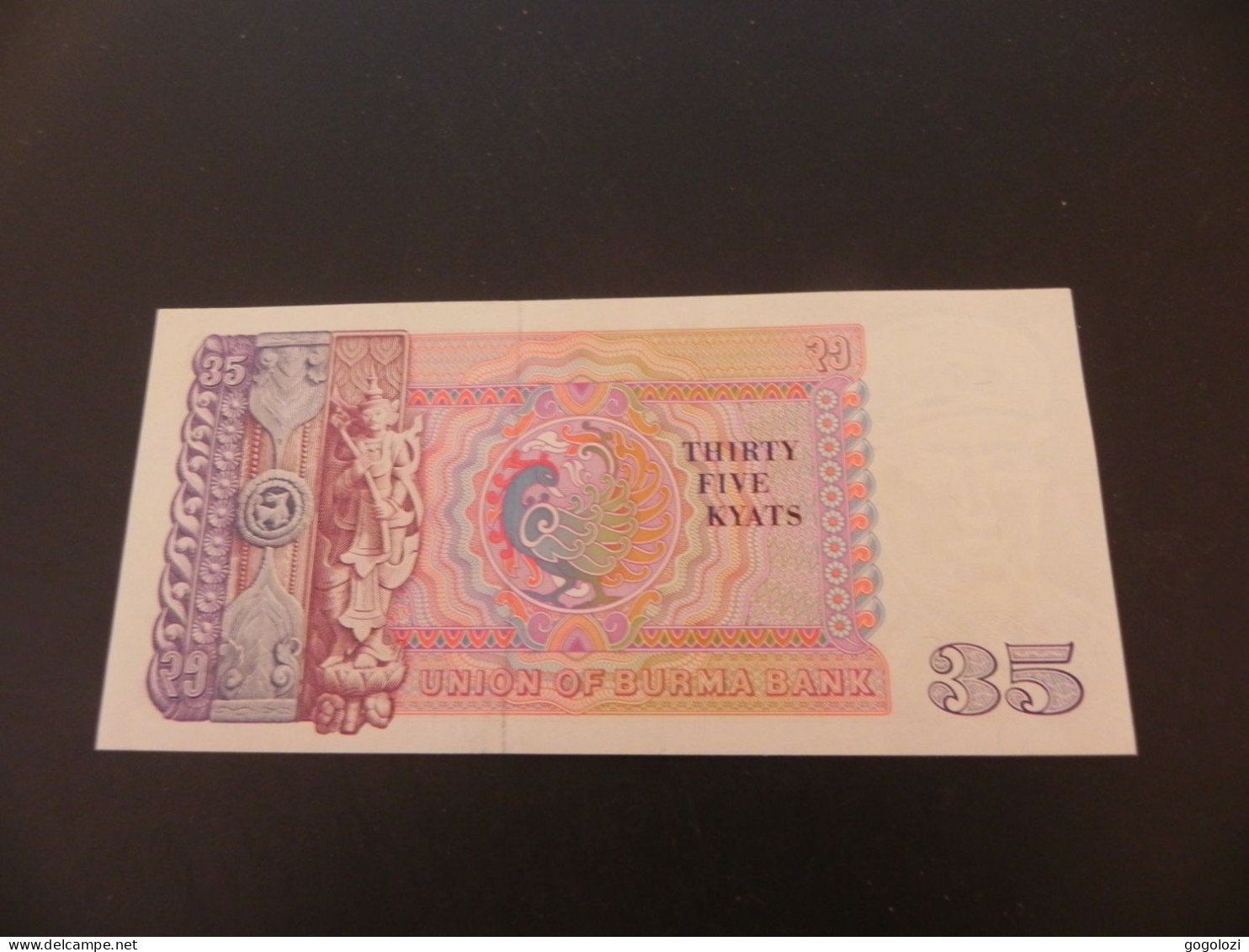 Banknoten: Banknote Myanmar 35 Kyats – Gebraucht aus Biel/Bienne von Gogolozi 1