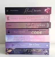 7 Romane / Bücherset lila/ div. Autoren