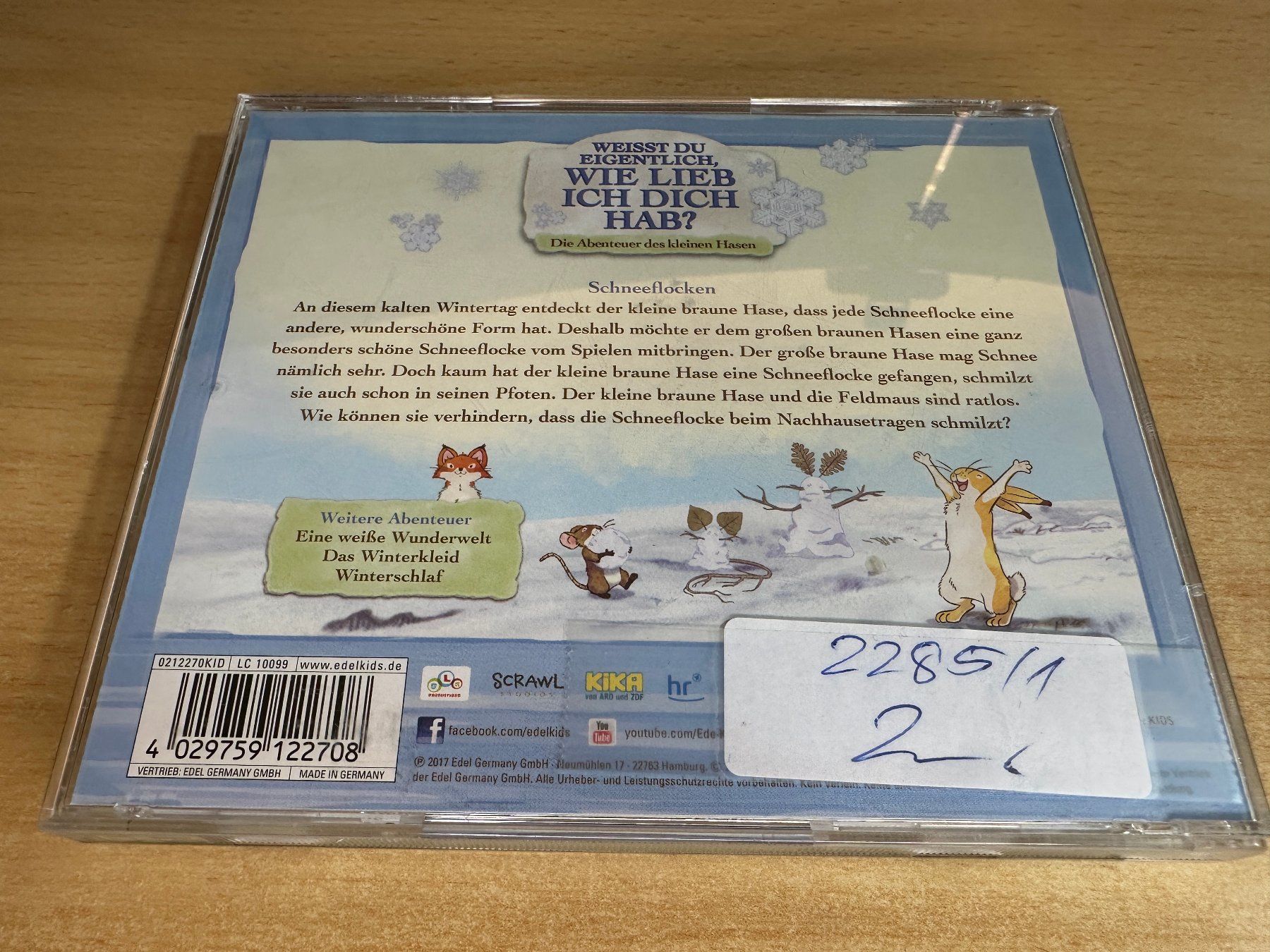 Audiolibri: A4 Sam McBratney – Schneeflocken – Usato da Rikon im Tösstal venduto da Alpenmutz 1