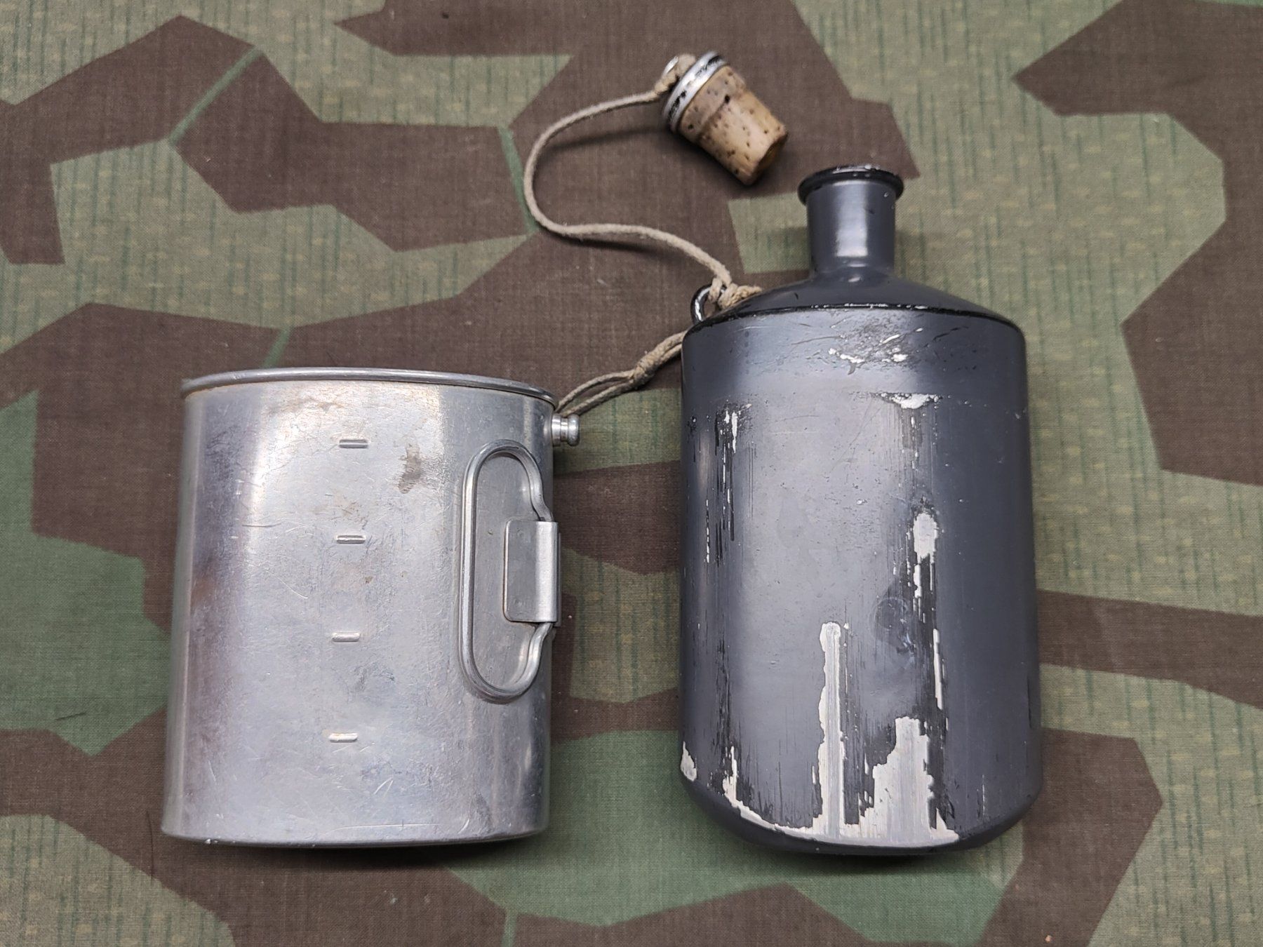 Schweizer Armee Uniformi: Feldflasche Ord. 1932/35 – Usato da Bauma venduto da SwissMilitaria 1