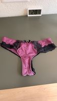 Damen String/Slip Grösse XS pink/schwarz