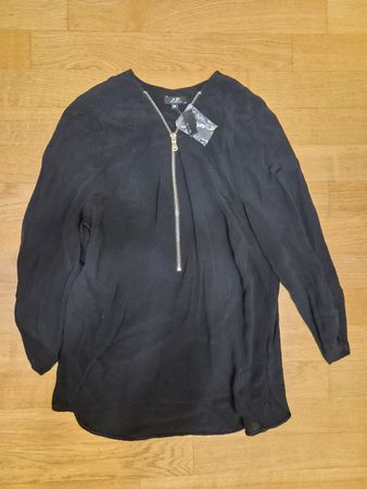 Blouse Avant Premiere noire fermeture éclair taille 38