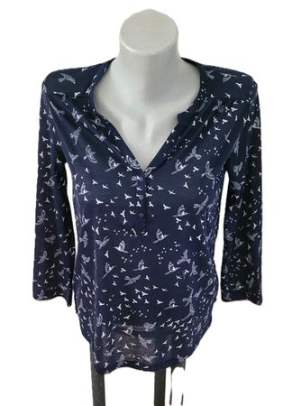 Blusen Shirt Gr. XS mit Vögel neuw.