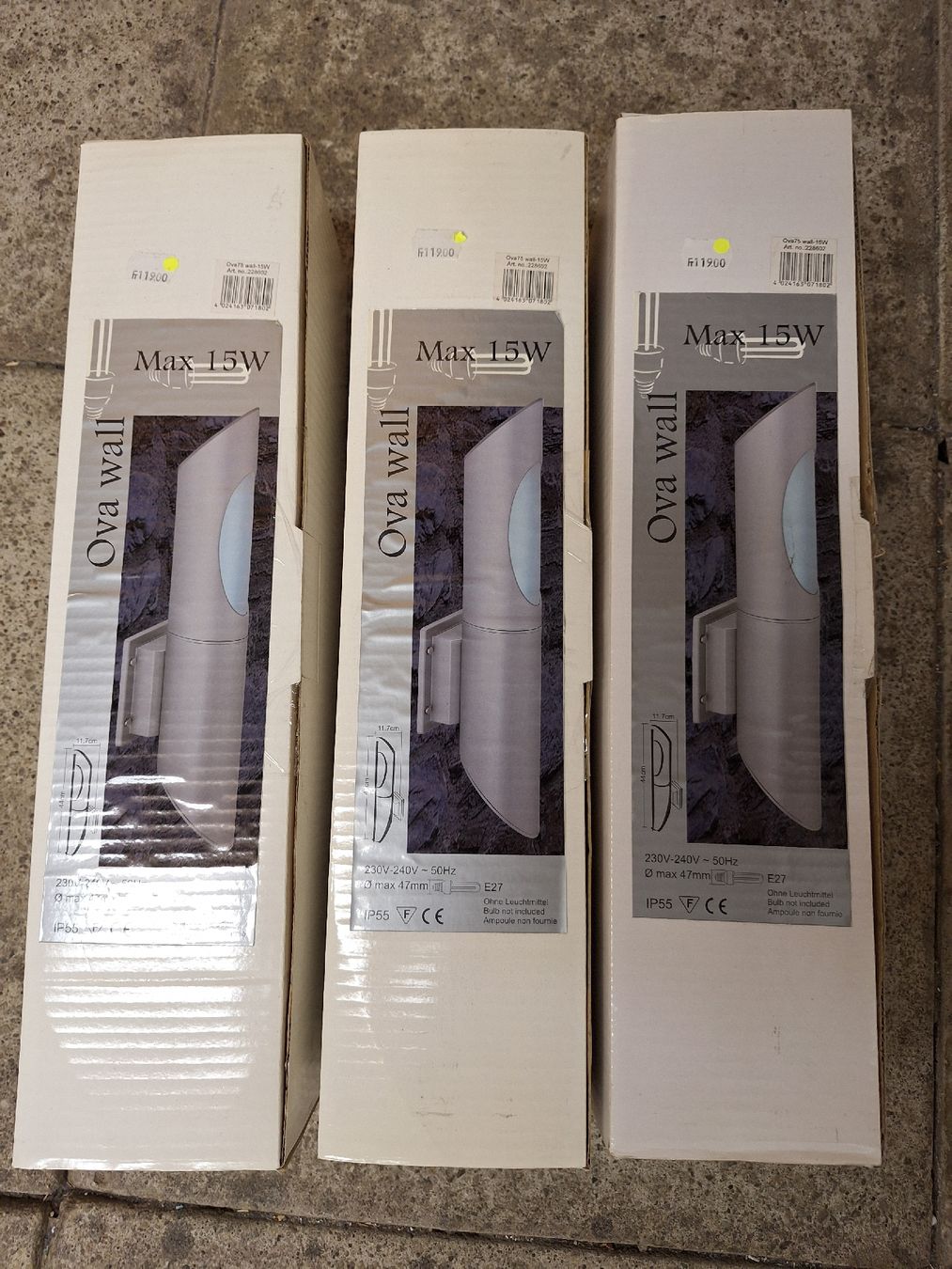 Lampade: 3er Set Moderne Wandleuchten – Nuovo e nell'imballaggio originale da Niederglatt ZH venduto da Moeb-7 4